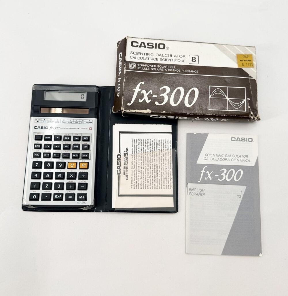 Vintage Casio FX-300 Solar Scientific Pocket Size Calculator NEW IN BOX